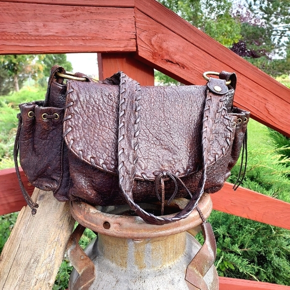 KOOBA BROWN LEATHER SHOULDER BAG - Picture 1 of 14
